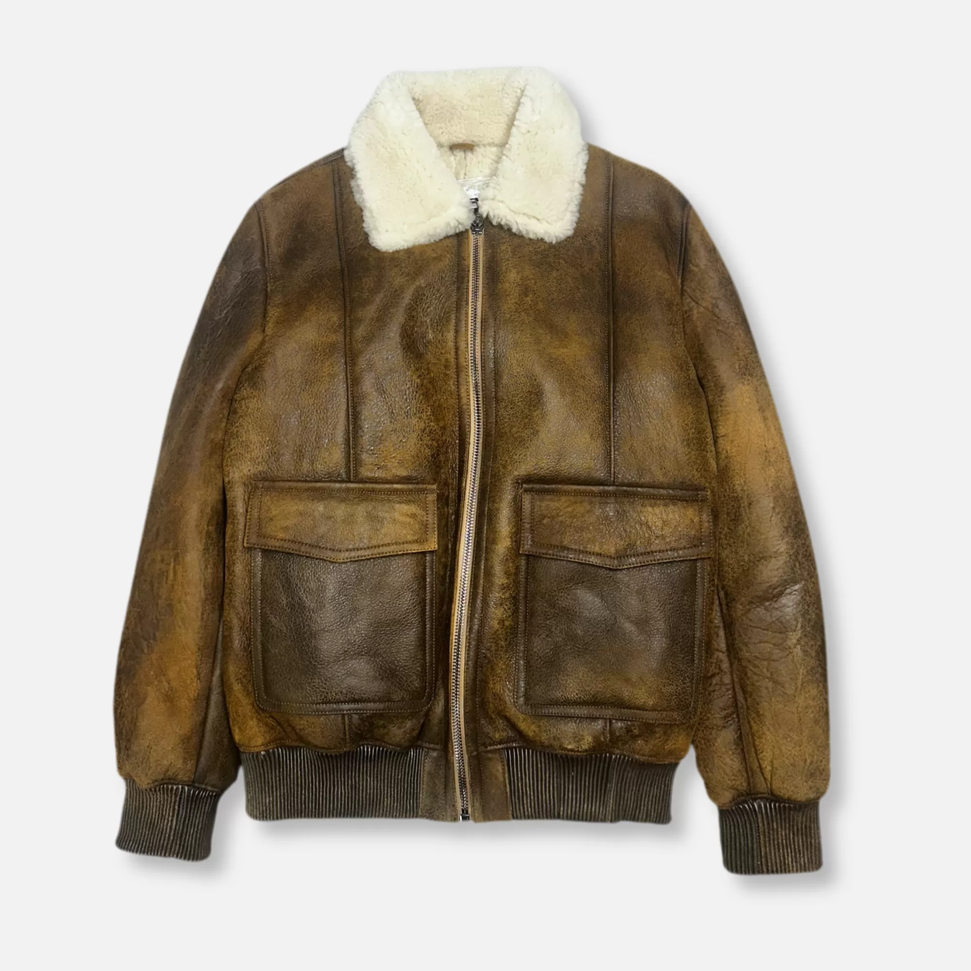 Darga Leather Shearling Flight Jacket | New Edition Fashion Outlet