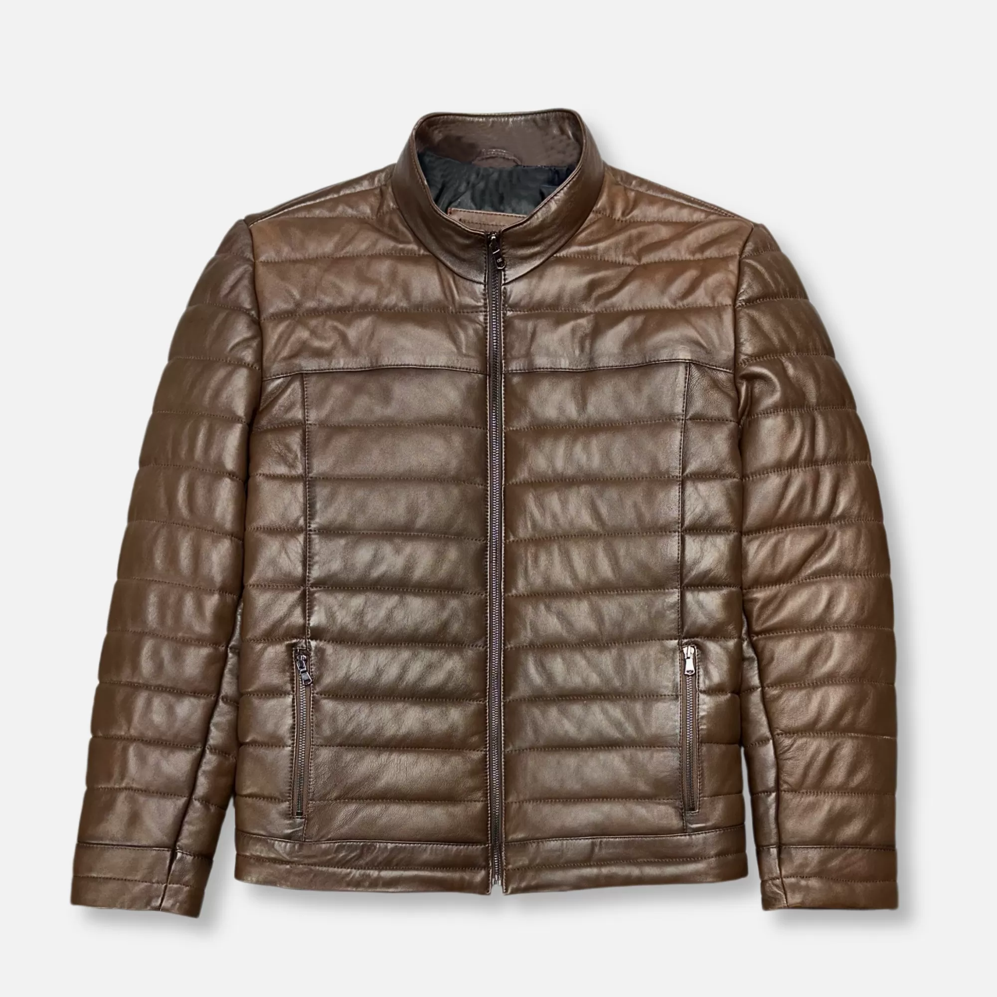 Darren Leather Puffer Jacket | New Edition Fashion Cheap