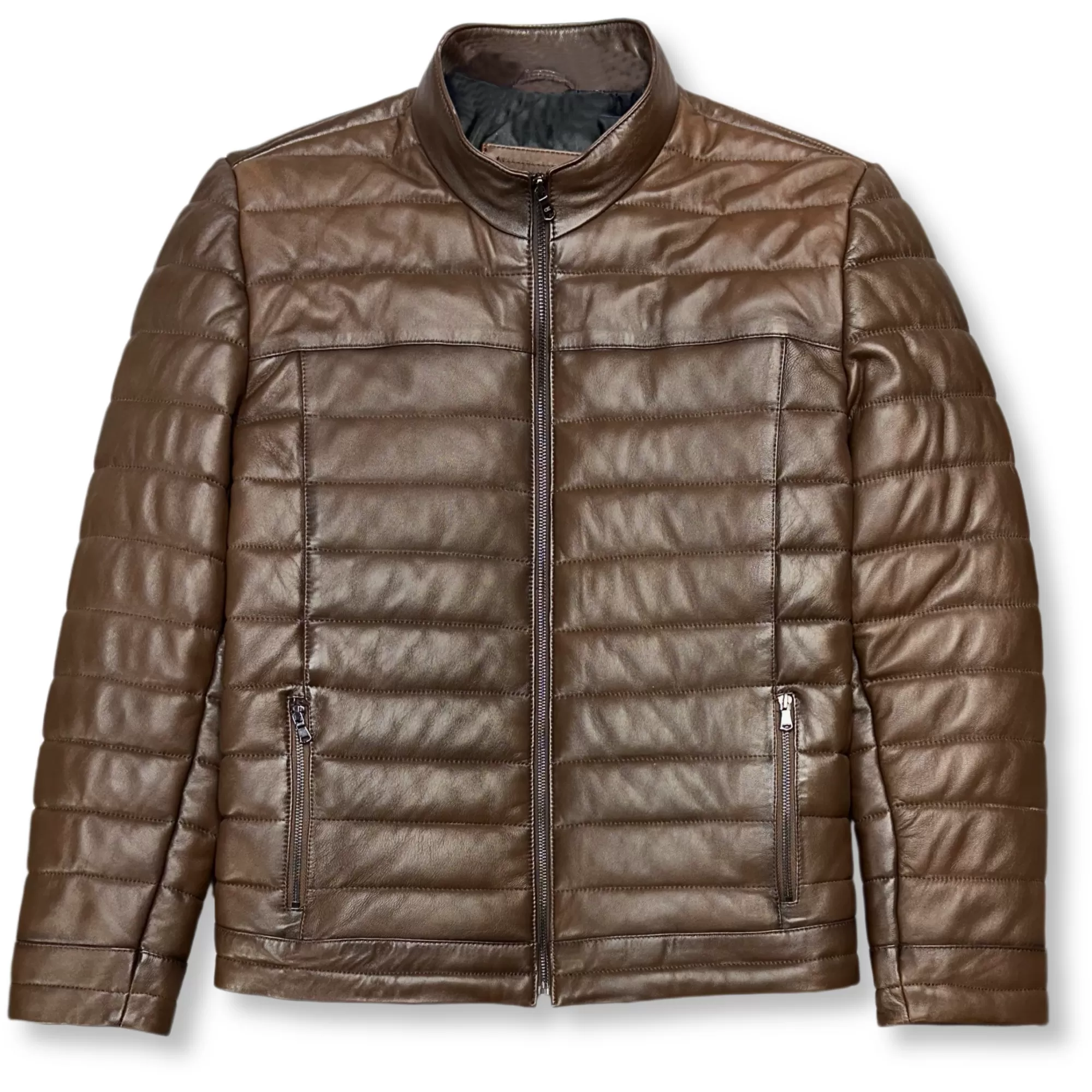 Darren Leather Puffer Jacket | New Edition Fashion Cheap