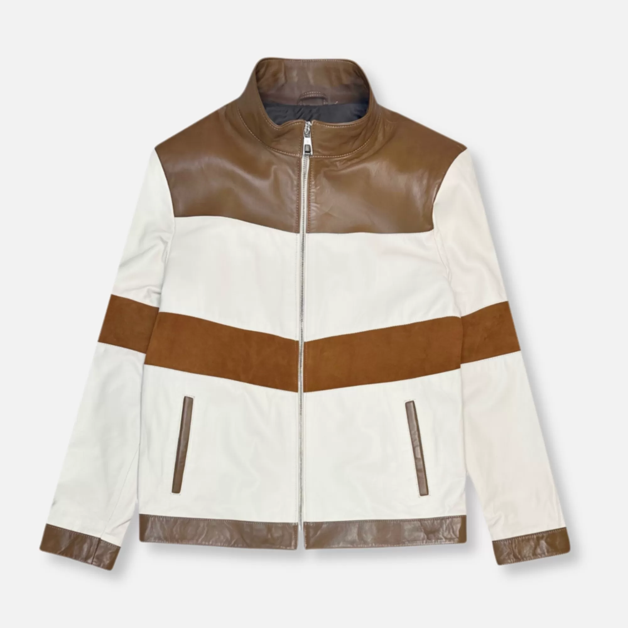 Daxton Patchwork Leather Biker Jacket | New Edition Fashion Clearance