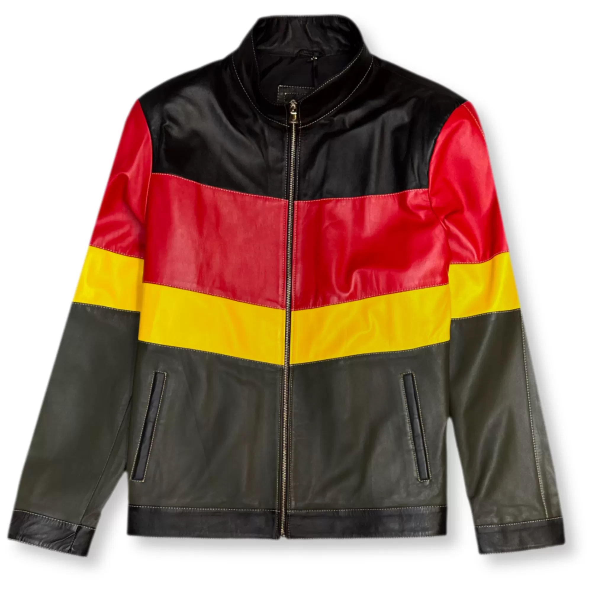 Daxton Patchwork Leather Biker Jacket | New Edition Fashion Hot