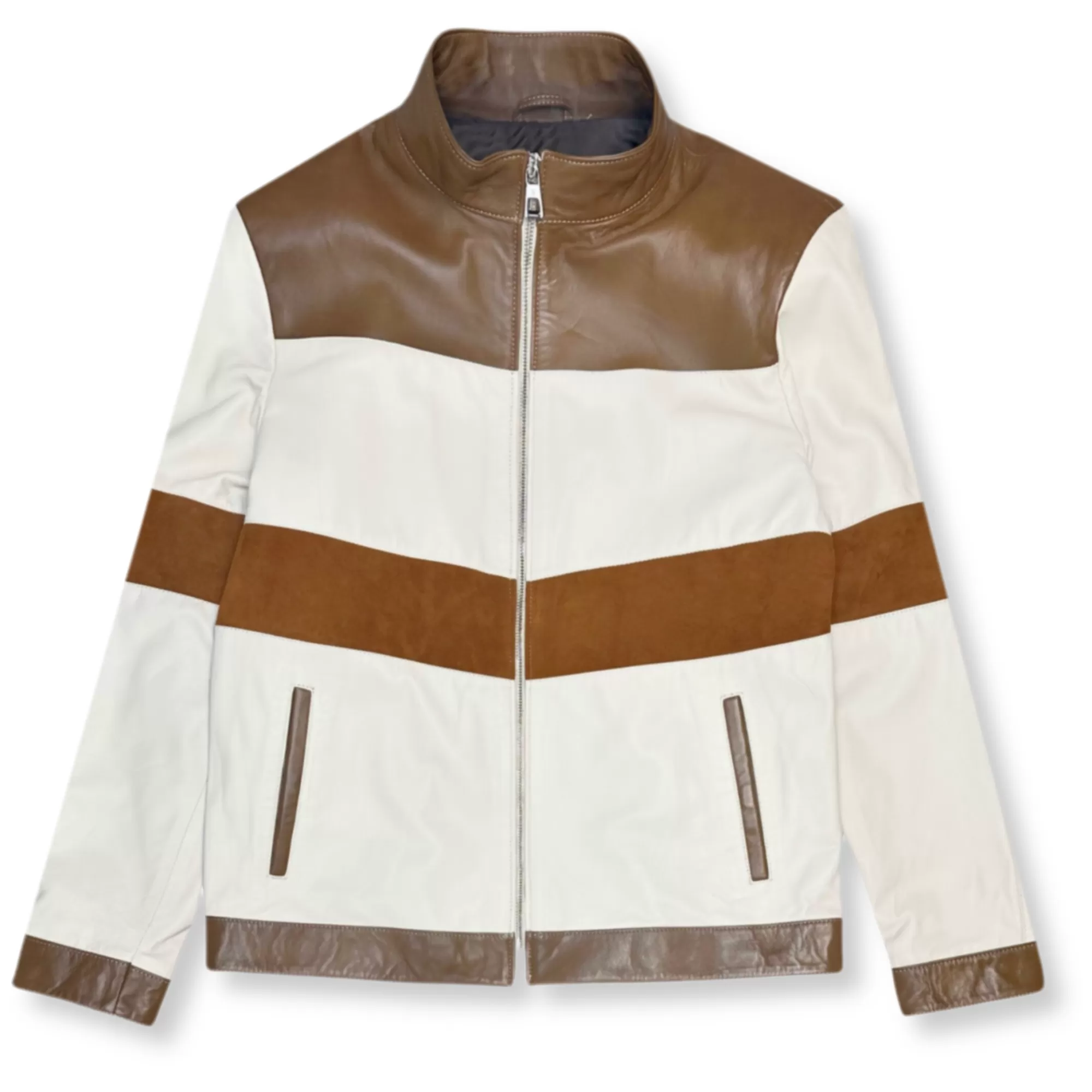 Daxton Patchwork Leather Biker Jacket | New Edition Fashion Clearance