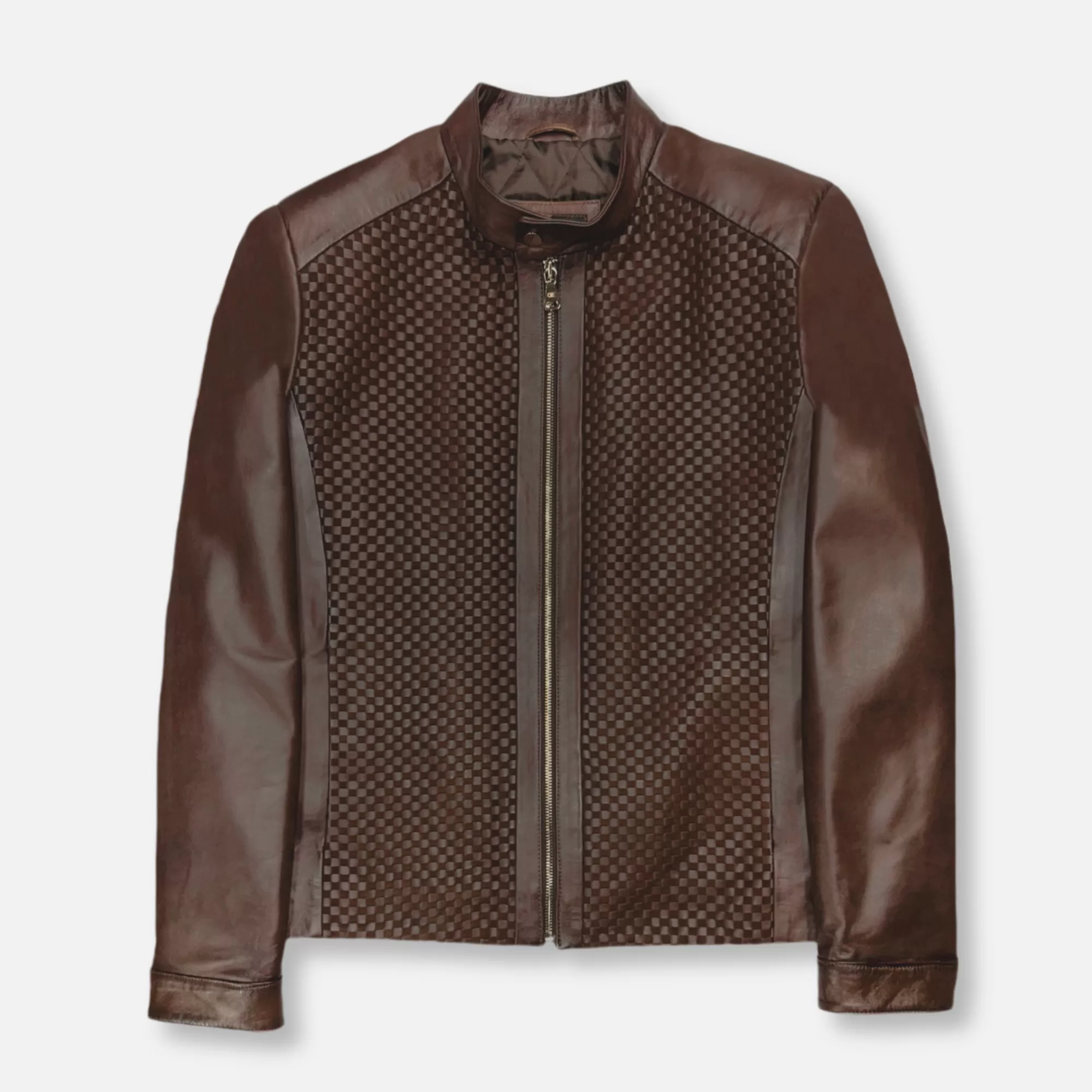 Dillard Racer Woven Leather Jacket | New Edition Fashion Best Sale