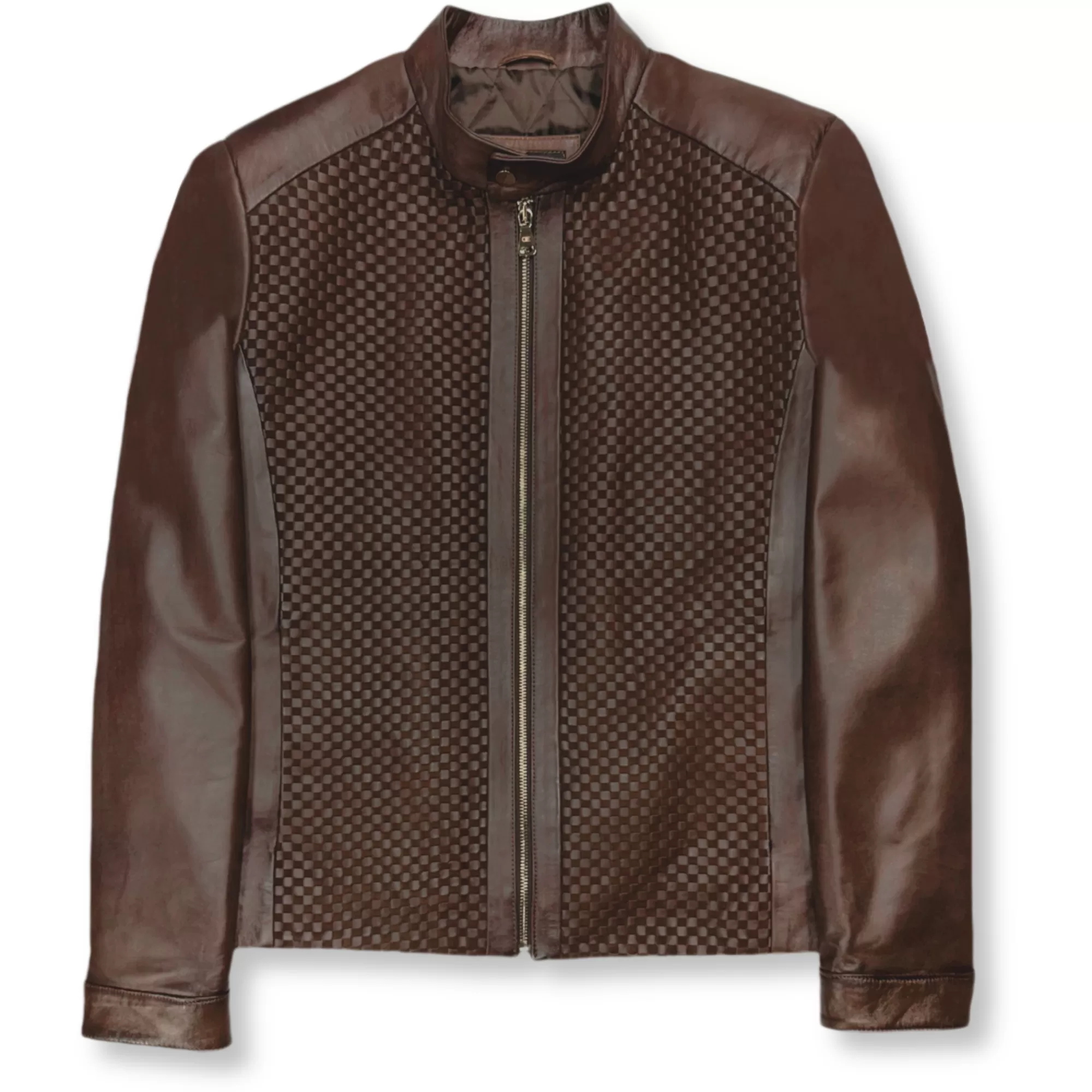 Dillard Racer Woven Leather Jacket | New Edition Fashion Best Sale