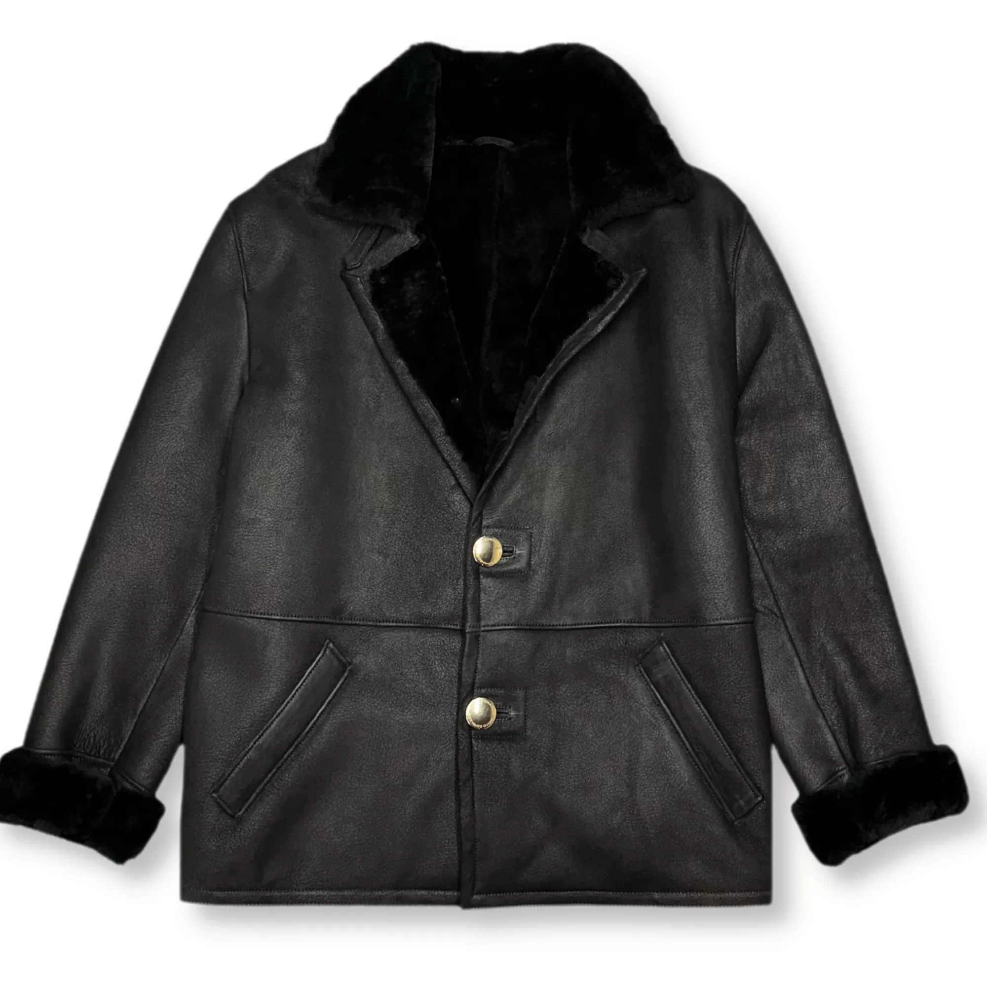 Dillinger Leather Shearling Overcoat Jacket | New Edition Fashion Best