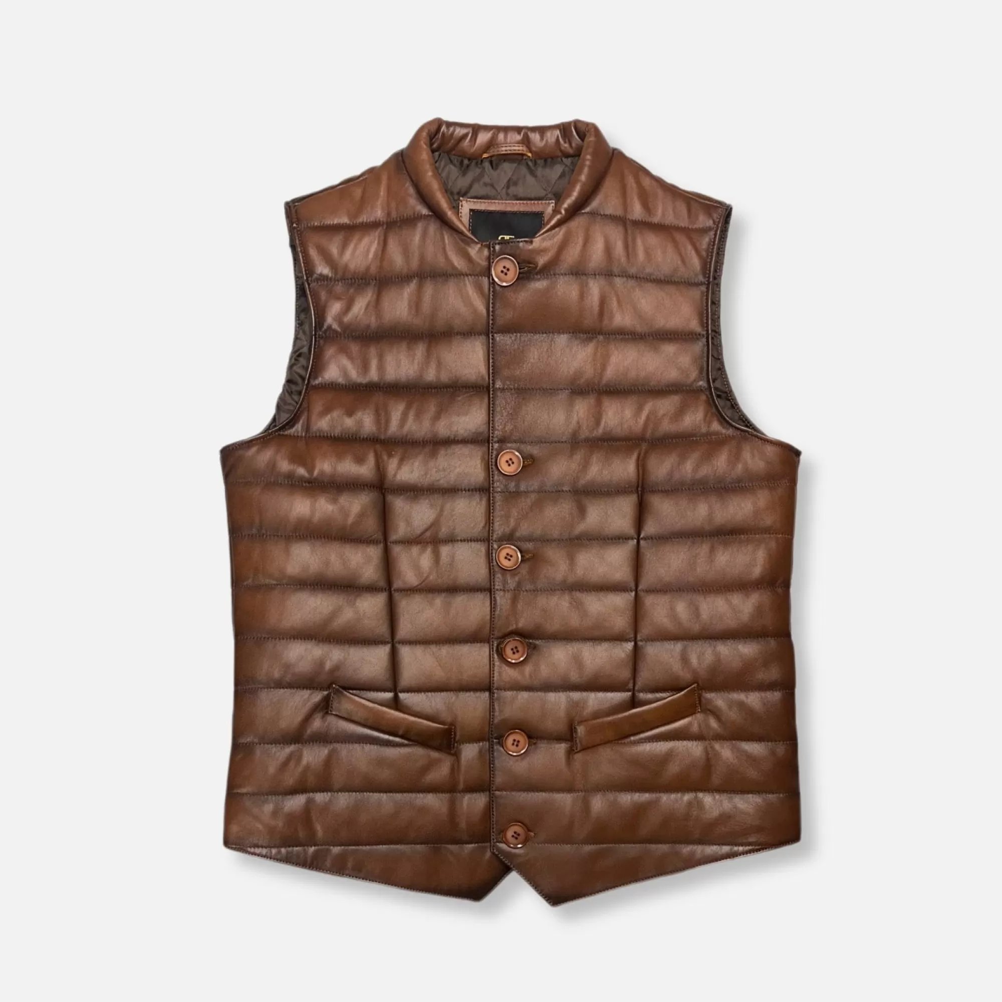 Driver Leather Puffer Vest | New Edition Fashion Cheap