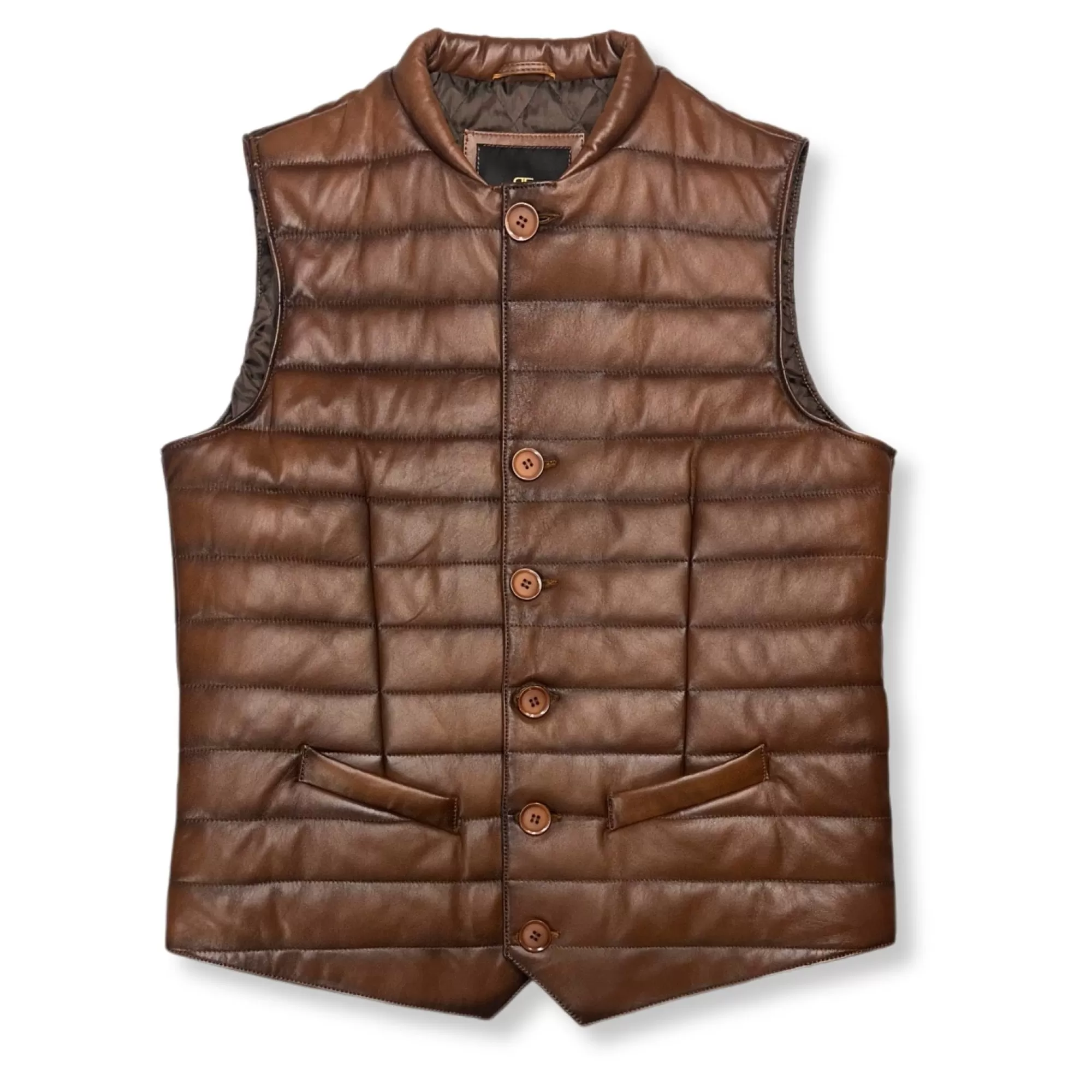 Driver Leather Puffer Vest | New Edition Fashion Cheap