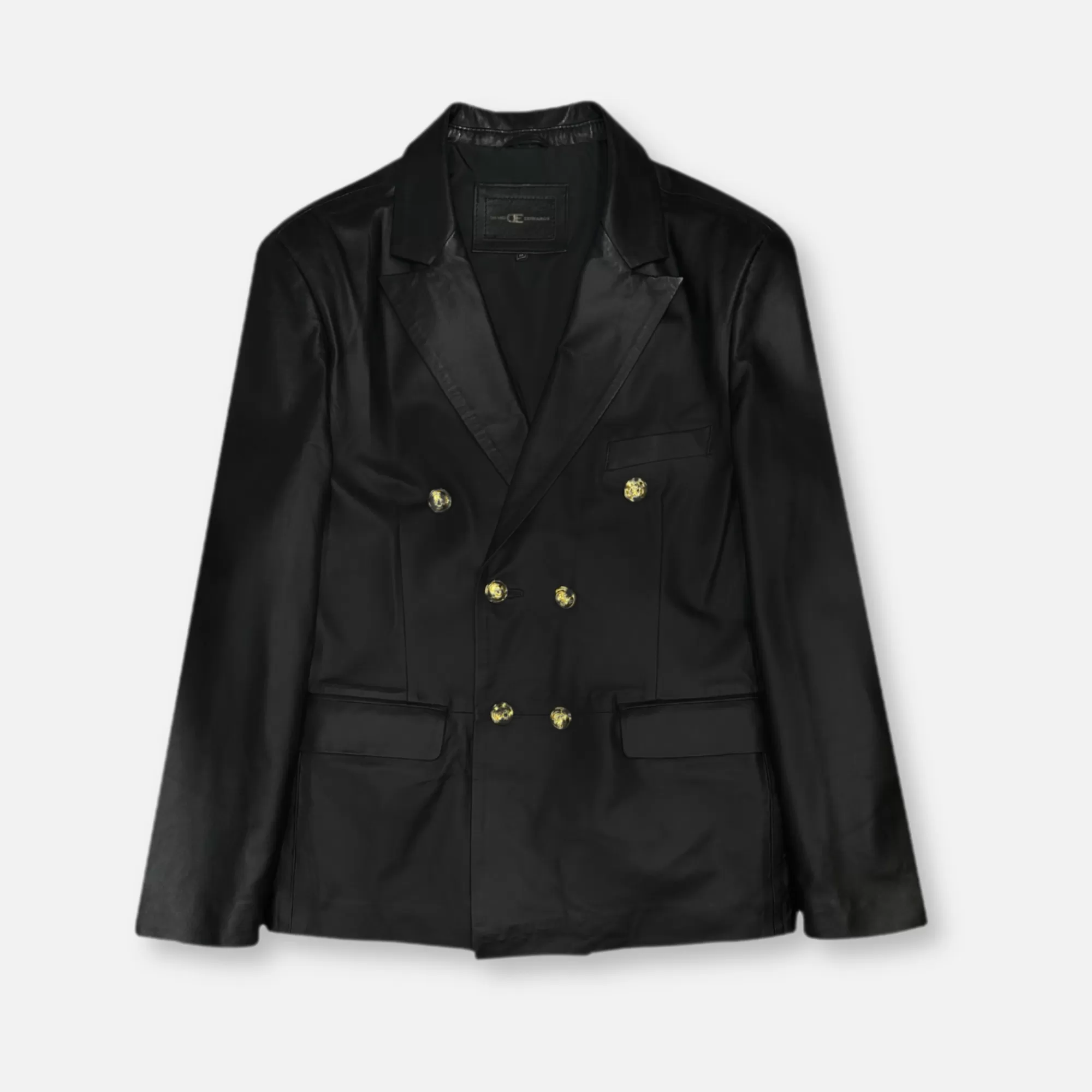 Dunning Double Breasted Leather Blazer | New Edition Fashion Discount