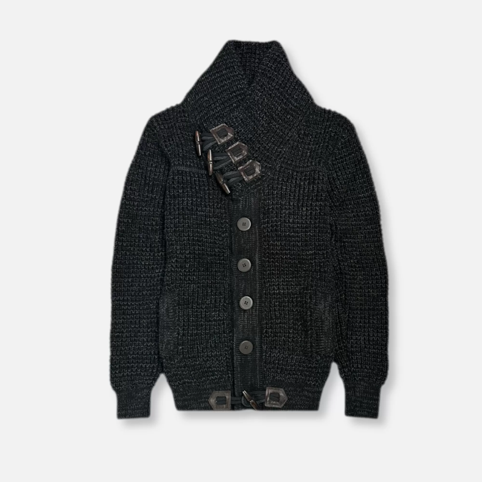 Duval Cable Knit Button-Up Sweater | New Edition Fashion Clearance