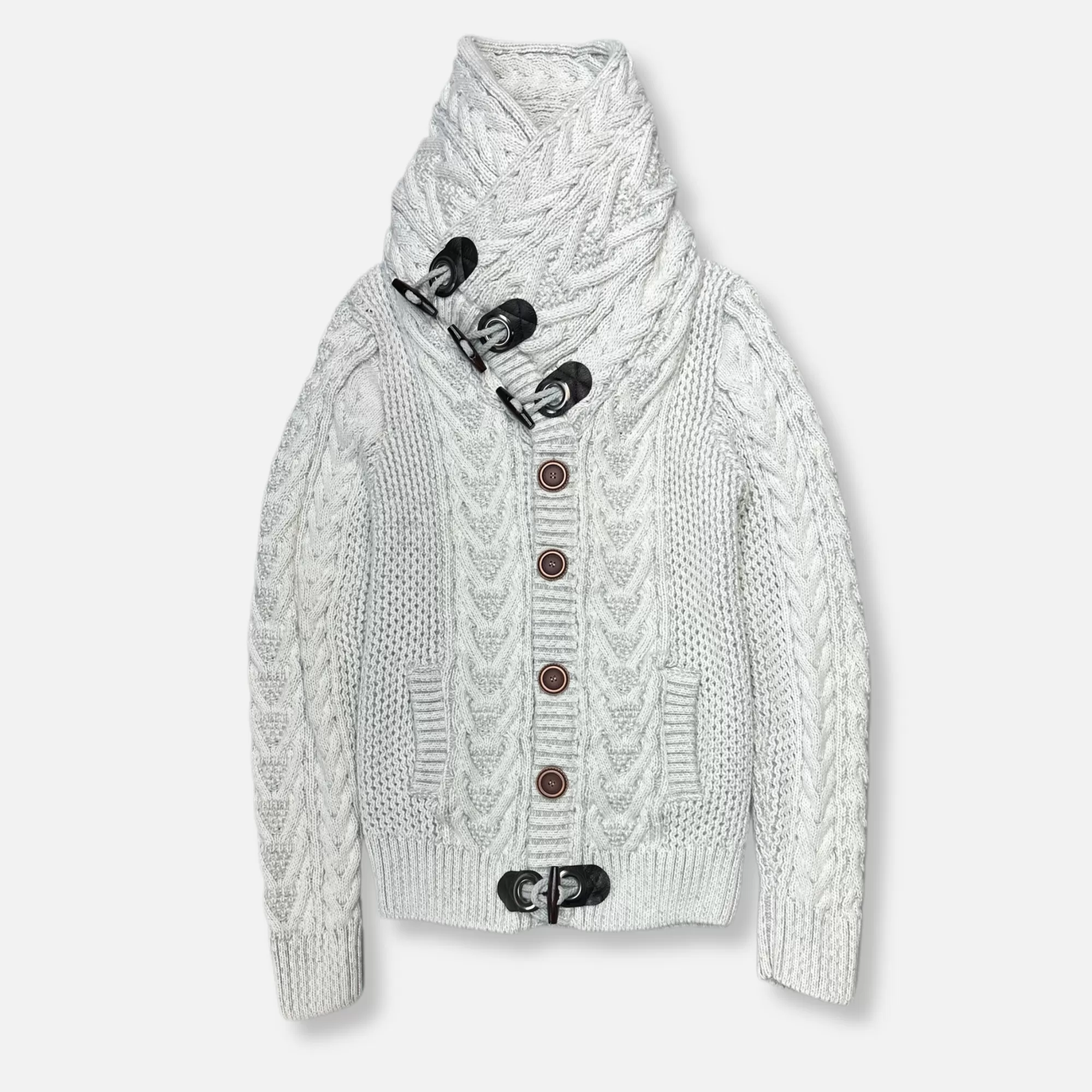 Dwight Cable Knit Button-Up Sweater | New Edition Fashion Best