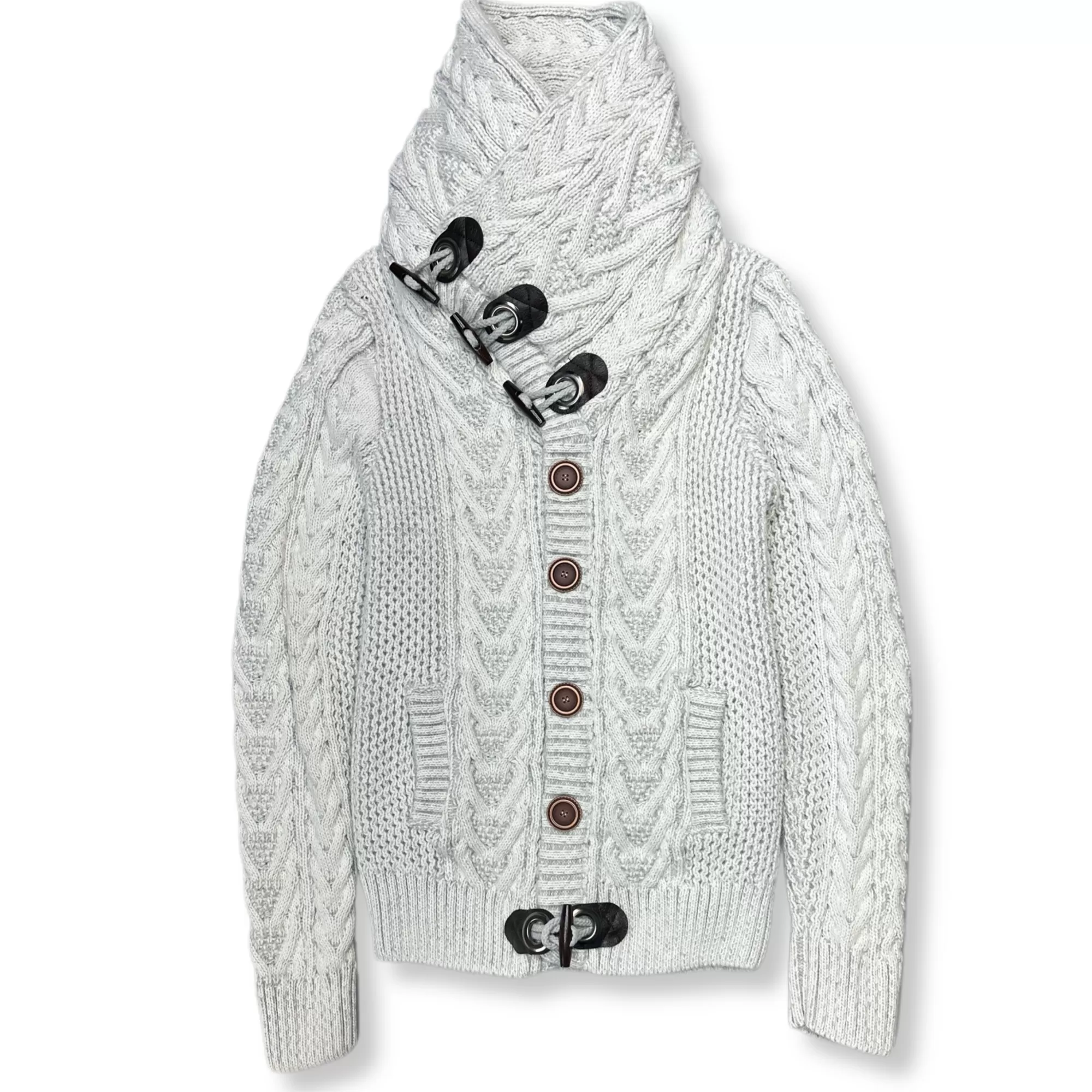 Dwight Cable Knit Button-Up Sweater | New Edition Fashion Best