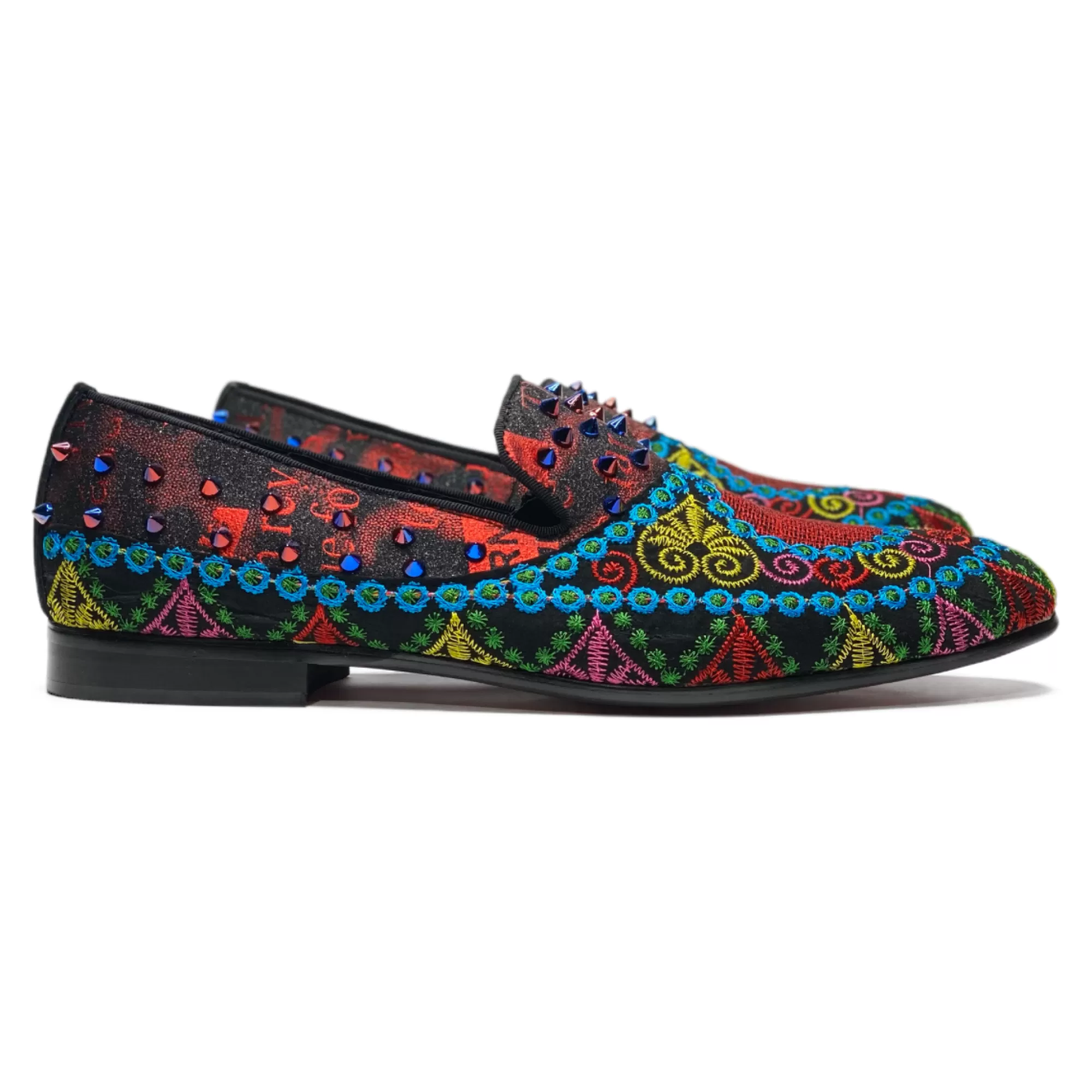 Fisher Embroidered Slip On Dress Shoes | New Edition Fashion Hot