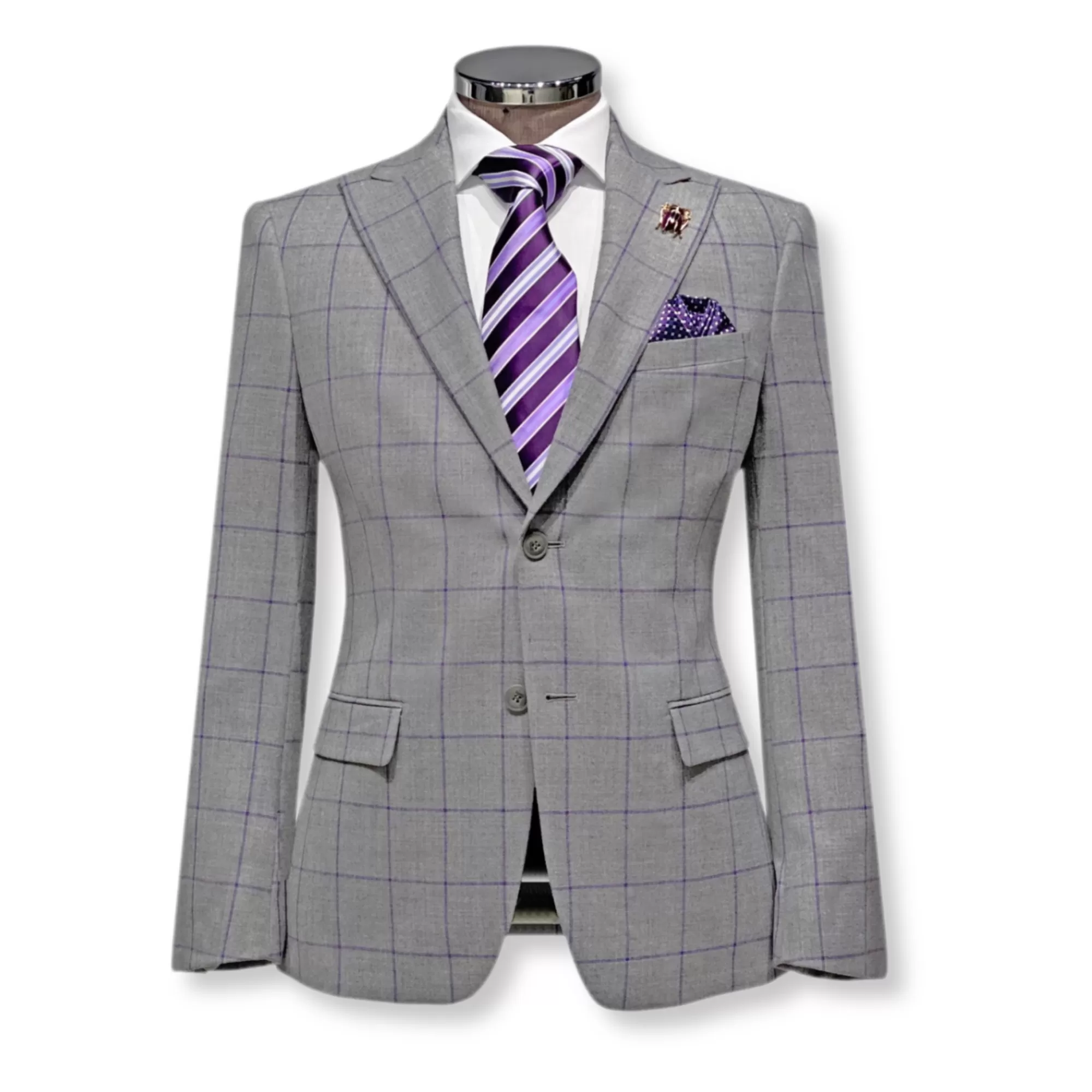 Vada Windowpane Suit | New Edition Fashion Cheap